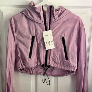 Zara cropped windbreaker.